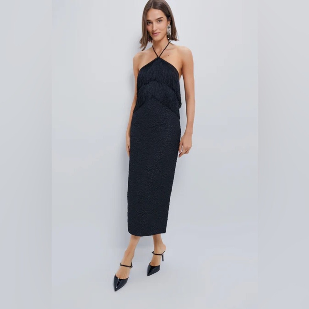 BRAND NEW TUCKERNUCK black halter midi dress